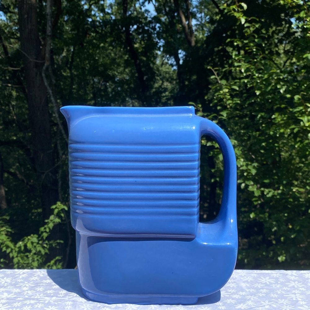 Blue Ceramic Pitcher